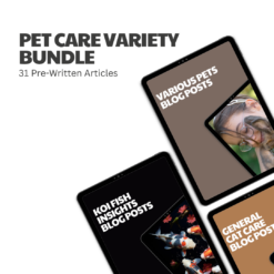 Pet Care Variety Bundle – 31 Pre-Written Articles