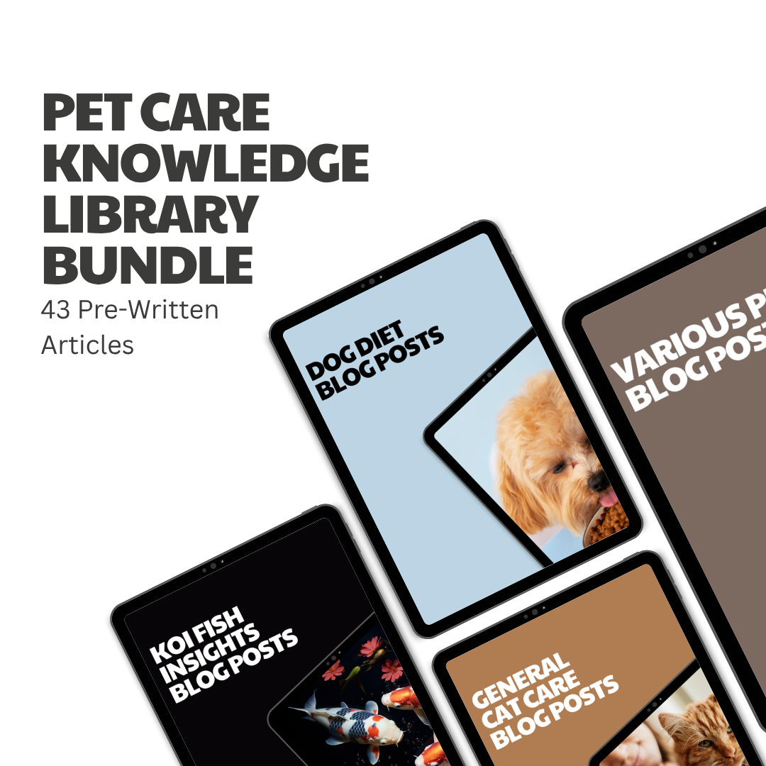 Pet Care Knowledge Library Bundle – 43 Pre-Written Articles